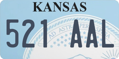 KS license plate 521AAL