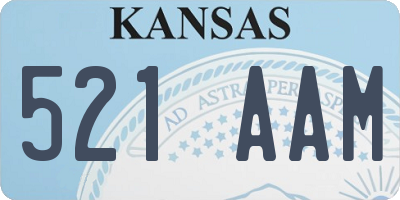 KS license plate 521AAM