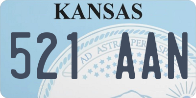KS license plate 521AAN