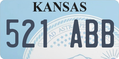 KS license plate 521ABB