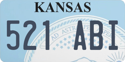 KS license plate 521ABI