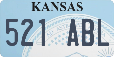 KS license plate 521ABL
