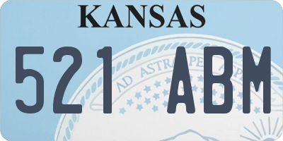 KS license plate 521ABM