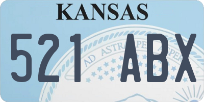 KS license plate 521ABX
