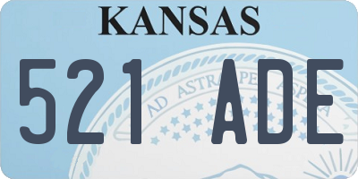 KS license plate 521ADE