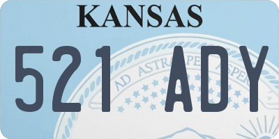KS license plate 521ADY