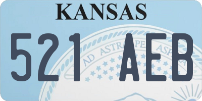 KS license plate 521AEB