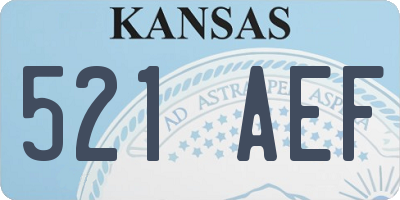 KS license plate 521AEF