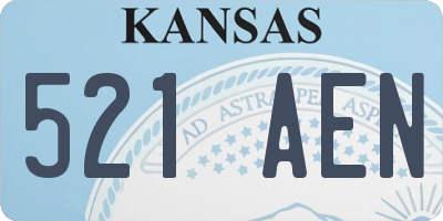 KS license plate 521AEN