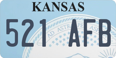 KS license plate 521AFB