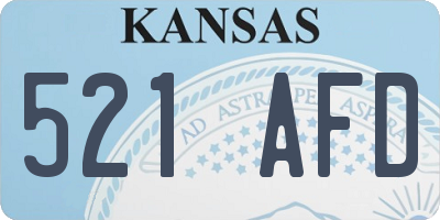 KS license plate 521AFD