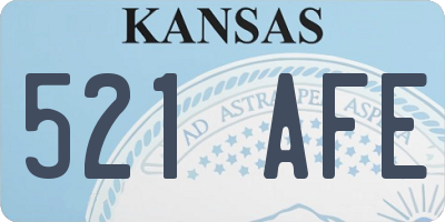 KS license plate 521AFE