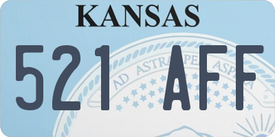 KS license plate 521AFF