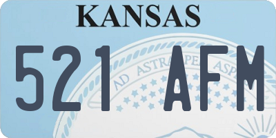 KS license plate 521AFM