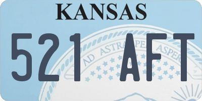 KS license plate 521AFT