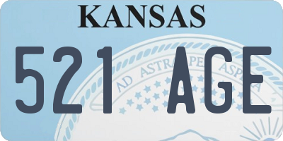 KS license plate 521AGE