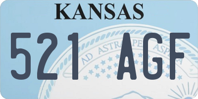 KS license plate 521AGF
