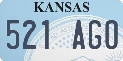 KS license plate 521AGO