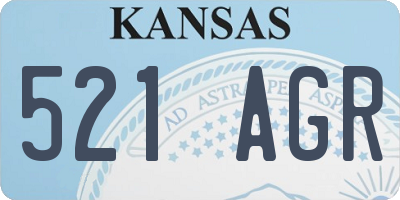 KS license plate 521AGR