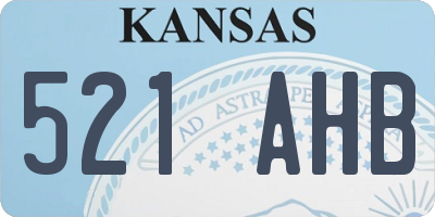 KS license plate 521AHB