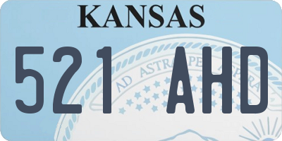 KS license plate 521AHD