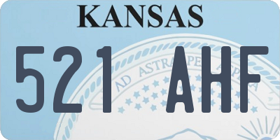 KS license plate 521AHF