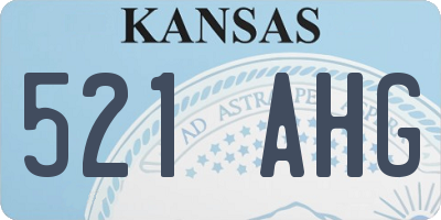 KS license plate 521AHG