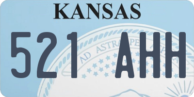 KS license plate 521AHH