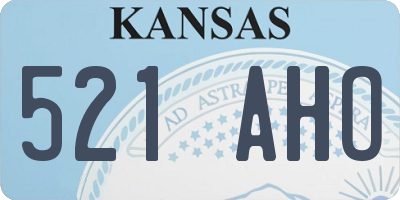 KS license plate 521AHO