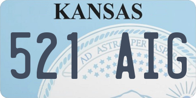 KS license plate 521AIG