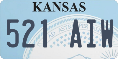 KS license plate 521AIW