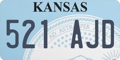 KS license plate 521AJD