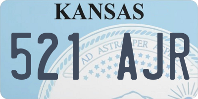 KS license plate 521AJR