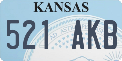 KS license plate 521AKB