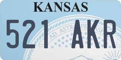 KS license plate 521AKR