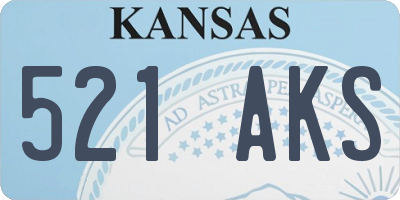 KS license plate 521AKS
