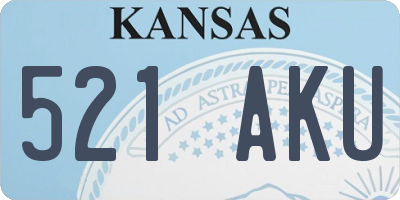 KS license plate 521AKU