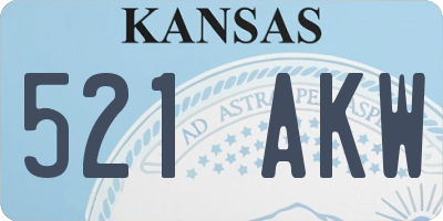 KS license plate 521AKW