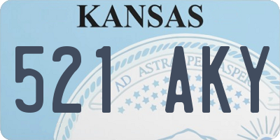 KS license plate 521AKY