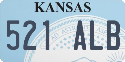 KS license plate 521ALB