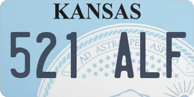 KS license plate 521ALF