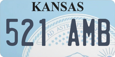 KS license plate 521AMB