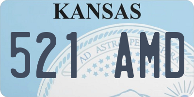 KS license plate 521AMD