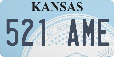 KS license plate 521AME