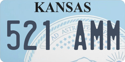 KS license plate 521AMM