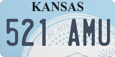 KS license plate 521AMU