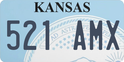 KS license plate 521AMX