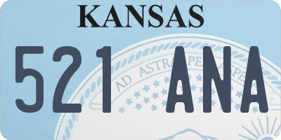 KS license plate 521ANA