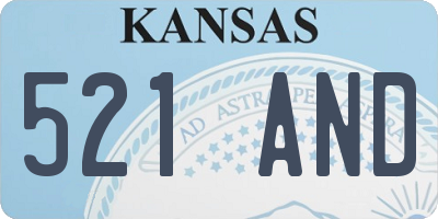 KS license plate 521AND