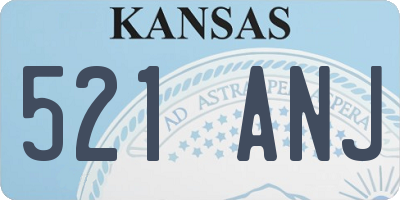 KS license plate 521ANJ